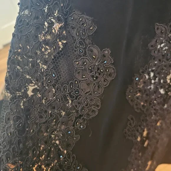 BβZar Black Maxi Sleeveless Gown | Stunning 20.5β Bottom Lace | Size: 8 - Picture 5 of 16